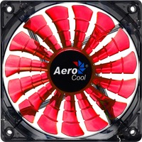 Aerocool Shark Fan Devil Red Edition 12cm Computerkabinet Ventilator Sort, Rød, Sag fan Sort/Rød, Ventilator, 12 cm, 12,6 dB, Sort, Rød, Detail