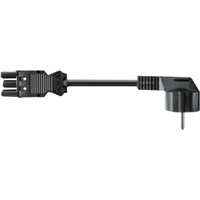 Bachmann H05VV-F 3G 1.5 mm² 1.5m Sort 1,5 m CEE7/4 GST18/3, Kabel Sort, 1,5 m, CEE7/4, GST18/3