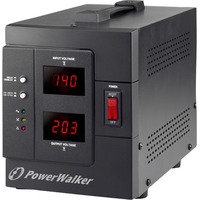 BlueWalker AVR 2000/SIV spændingsregulator 2 AC stikkontakt(er) 230 V Sort Sort, 230 V, 50/60 Hz, 2000 VA, 1600 W, 2 AC stikkontakt(er), Type F