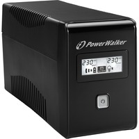 BlueWalker VI 650 LCD 0,65 kVA 360 W 2 AC stikkontakt(er), UPS Sort, 0,65 kVA, 360 W, 160 V, 290 V, 50/60 Hz, 220 V, Detail