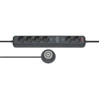 Brennenstuhl Eco-Line Comfort Switch stikdåse 2 m 6 AC stikkontakt(er) Anthracit, Strømskinne antracit, 2 m, 6 AC stikkontakt(er), Anthracit, 3680 W, 16 A, 390 mm