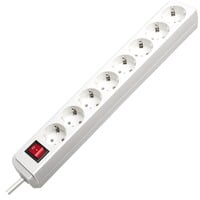 Brennenstuhl Eco-Line + Switch & 1,5 mm² Ø Cable Hvid 8 AC stikkontakt(er) 3 m, Strømskinne Hvid, 5 mm² Ø Cable, 8 AC stikkontakt(er), Hvid, 3 m