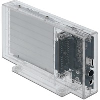 DeLOCK 42622 drevkabinet HDD/SSD kabinet Transparent 2.5", Drev kabinet gennemsigtig, HDD/SSD kabinet, 2.5", SATA, Hot-swap, USB-tilslutning, Transparent