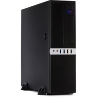 Inter-Tech IT-503 Mini Tower Sort, Towerkabinet Sort, Mini Tower, PC, Sort, Mini-ITX, uATX, Metal, Hjemme/kontor