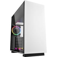 Sharkoon Pure Steel RGB Midi Tower Hvid, Towerkabinet Hvid, 1 x blæser bagved og 3 i bunden