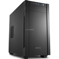 Sharkoon S1000 Tower Sort, Towerkabinet Sort, Tower, PC, Sort, micro ATX, Mini-ITX, Metal, 15,5 cm