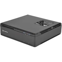 SilverStone Fortress FTZ01 Desktop Sort, Desktop boliger Sort, Desktop, PC, Sort, Mini-DTX, Mini-ITX, Aluminium, Stål, 8,3 cm