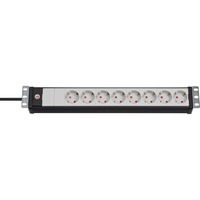 Brennenstuhl 1156057028 strømforsyningsenhed (PDU) Sort, Grå, Strømskinne Sort/Lys grå, Sort, Grå, 105 mm, 65 mm, 485 mm, 840 g