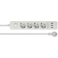 DeLOCK 11206 stikdåse 1,5 m 4 AC stikkontakt(er) Indendørs Hvid, Strømskinne Hvid, 1,5 m, 4 AC stikkontakt(er), Indendørs, Type F, Type F, Hvid