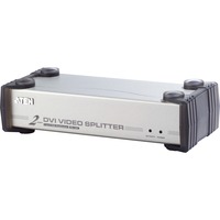 ATEN VS162-AT-G video-splitter DVI 2x DVI-I, Video Splitter DVI, 2x DVI-I, 1920 x 1200 pixel, Sort, Sølv, Metal, Fuld HD