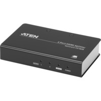 ATEN VS182B-AT-G video-splitter HDMI 2x HDMI, Splittere &amp; switche HDMI, 2x HDMI, 4096 x 2160 pixel, Sort, Metal, 4K Ultra HD
