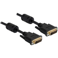 DeLOCK 1m DVI-I DVI kabel Sort Sort, 1 m, DVI-I, DVI-I, Sort, Guld, Hanstik/Hanstik