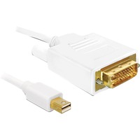 DeLOCK 82918 videokabel adapter 2 m mini Displayport Hvid Hvid, 2 m, mini Displayport, Guld, Hvid, Hanstik/Hanstik