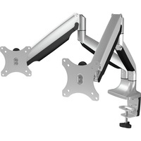 ICY BOX IB-MS504-T 81,3 cm (32") Skrivebord Sort, Sølv, Skærmbeslag Sølv/Sort, Klemme, 18 kg, 81,3 cm (32"), 75 x 75 mm, 100 x 100 mm, Sort, Sølv
