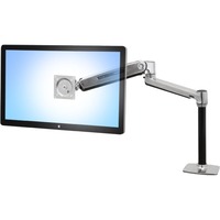 Ergotron LX Series LX HD Sit-Stand 116,8 cm (46") Aluminium Skrivebord, Skærmbeslag Sølv/Sort, 13,6 kg, 116,8 cm (46"), Højdejustering, Aluminium