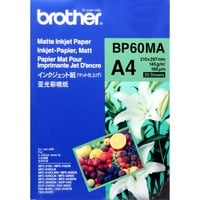 Brother BP-60MA printpapir A4 (210x297 mm) Mat 25 ark Hvid Inkjet print, A4 (210x297 mm), Mat, 25 ark, 145 g/m², Hvid