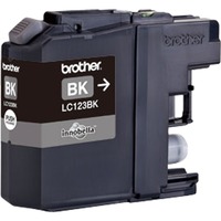Brother LC123BK blækpatron 1 stk Original Sort Sort, 1 stk, 600 Sider, Enkelt pakke