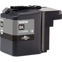 Brother LC12EBK blækpatron 1 stk Original Sort Sort, 1 stk, 2400 Sider, Enkelt pakke