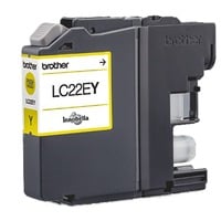 Brother LC22EY blækpatron 1 stk Original Gul Gul, 1 stk, 1200 Sider, Enkelt pakke