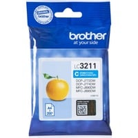 Brother LC3211C blækpatron 1 stk Original Blå Blå, 1 stk, 200 Sider, Enkelt pakke