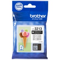 Brother LC3213BK blækpatron 1 stk Original Sort Sort, 1 stk, 400 Sider, Enkelt pakke