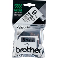 Brother MK221 etiketbånd Sort på hvid M, Tape Sort på hvid, M, Brother, P-touch, PT-55, PT-60, PT-65, PT-75, PT-80, PT-90, PT-85, PT-110, PT-BB4, 9 mm, 8 m