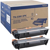 Brother TN-3380TWIN tonerpatron 2 stk Original Sort 16000 Sider, Sort, 2 stk