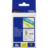 Brother TZE-221 etiketbånd Sort på hvid, Tape Hvid, Sort på hvid, TZe, Inkjet, Filippinerne, 5 År, 9 mm, Detail