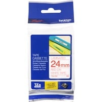 Brother TZE-252 etiketbånd Rød på hvid, Tape Rød på hvid, TZe, Termisk overførsel, Kina, 5 År, Brother