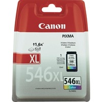 Canon PG-546XL blækpatron 1 stk Original Højt (XL) udbytte Blå, Magenta, Gul Højt (XL) udbytte, Blå, Magenta, Gul, Pigmentbaseret blæk, 1 stk, 300 Sider, Enkelt pakke