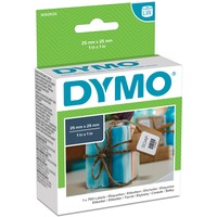 Dymo LW - Universaletiketter - 25 x 25 mm - S0929120 Hvid, Selvklæbende printeretiket, Papir, Aftagelig, Firkant, LabelWriter