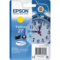 Epson Alarm clock C13T27044012 blækpatron 1 stk Original Standard udbytte Gul Standard udbytte, Pigmentbaseret blæk, 3,6 ml, 300 Sider, 1 stk