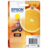 Epson Oranges C13T33444012 blækpatron 1 stk Original Standard udbytte Gul Standard udbytte, Pigmentbaseret blæk, 4,5 ml, 300 Sider, 1 stk