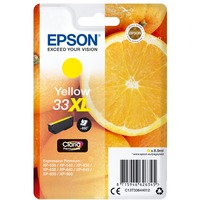 Epson Oranges C13T33644012 blækpatron 1 stk Original Højt (XL) udbytte Gul Højt (XL) udbytte, Pigmentbaseret blæk, 8,9 ml, 650 Sider, 1 stk