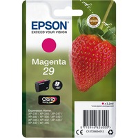 Epson Strawberry C13T29834012 blækpatron 1 stk Original Standard udbytte Magenta Standard udbytte, Pigmentbaseret blæk, 3,2 ml, 180 Sider, 1 stk