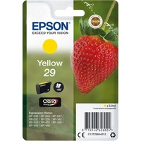 Epson Strawberry C13T29844012 blækpatron 1 stk Original Standard udbytte Gul Standard udbytte, Pigmentbaseret blæk, 3,2 ml, 180 Sider, 1 stk