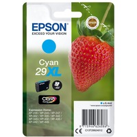 Epson Strawberry C13T29924012 blækpatron 1 stk Original Højt (XL) udbytte Blå Højt (XL) udbytte, 6,4 ml, 450 Sider, 1 stk