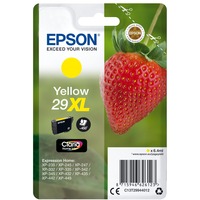 Epson Strawberry C13T29944012 blækpatron 1 stk Original Højt (XL) udbytte Gul Højt (XL) udbytte, Pigmentbaseret blæk, 6,4 ml, 450 Sider, 1 stk