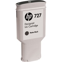 HP 727 DesignJet-blækpatron med 300 ml, mat sort mat sort, Pigmentbaseret blæk, Pigmentbaseret blæk, 300 ml, 1 stk