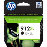 HP 912XL Original Ink-blækpatron med høj kapacitet, sort sort, Højt (XL) udbytte, Pigmentbaseret blæk, 21,7 ml, 825 Sider, 1 stk