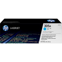 HP Original 305A LaserJet-tonerpatron, cyan cyan, 2600 Sider, Blå, 1 stk