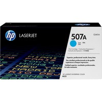 HP Original 507A LaserJet-tonerpatron, cyan Turkis, cyan, 5000 Sider, 6000 Sider, Blå, 1 stk, Detail