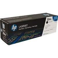 HP Originale 304A LaserJet-tonerpatroner, sort, 2-pak Sort, sort, 2-pak, 7000 Sider, Sort, 2 stk, Detail