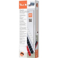 Peach PB408-02 tilbehør til samlemappe Bindende kam, Bindingsmaskine Sort, Bindende kam, Sort, 45 ark, A4, 8 mm, 100 stk