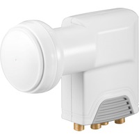 goobay SAT Universal Quattro 0.1dB Low Noise Block downconverter (LNB) 10,6 - 12,75 GHz Hvid Hvid/grå, F, 200 mA, 4 cm, 61 mm, 133,9 mm, 131,1 mm