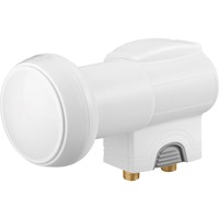 goobay SAT Universal Twin 0.1dB Low Noise Block downconverter (LNB) 10,6 - 12,75 GHz Hvid Hvid/grå, F, 200 mA, 4 cm, 60,5 mm, 107,2 mm, 129,1 mm