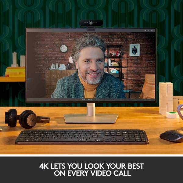 Logitech BRIO STREAM webcam 4096 x 21060 pixel USB 3.2 Gen 1 (3.1 Gen 1) Sort Sort, 4096 x 21060 pixel, 60 fps, 1080p, USB 3.2 Gen 1 (3.1 Gen 1), Sort, Klip