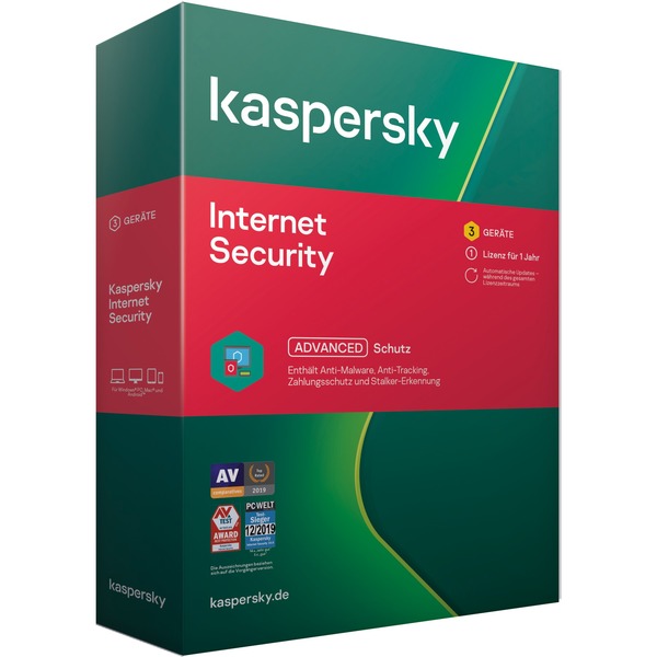 Kaspersky Internet Security 2020 3 licens(er), Software 3 licens(er)