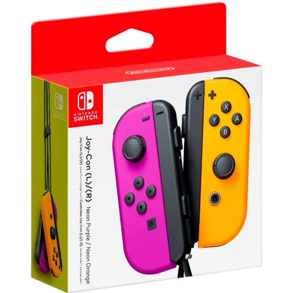 Nintendo JoyCon Sort, Orange, Lilla Bluetooth Gamepad Analog/digital