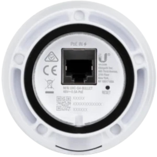 Ubiquiti UniFi Protect G4-Bullet IP-sikkerhedskamera Indendørs & udendørs Kugle 2688 x 1512 pixel, Overvågningskamera Hvid, IP-sikkerhedskamera, Indendørs & udendørs, Ledningsført, FCC, IC, CE, Kugle, Hvid